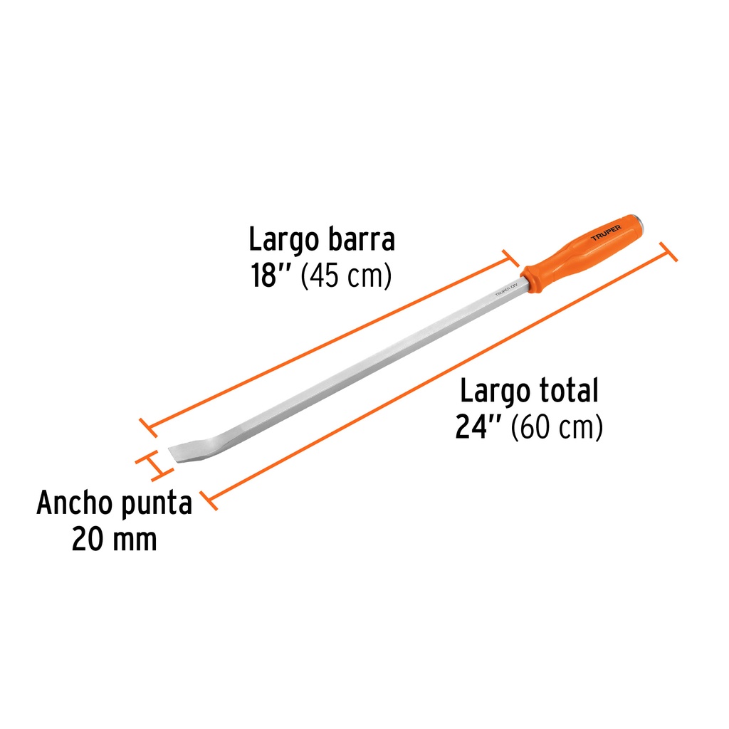 Componente: Barra de palanca de 24', TRUPER (img_2_BAPA-24)