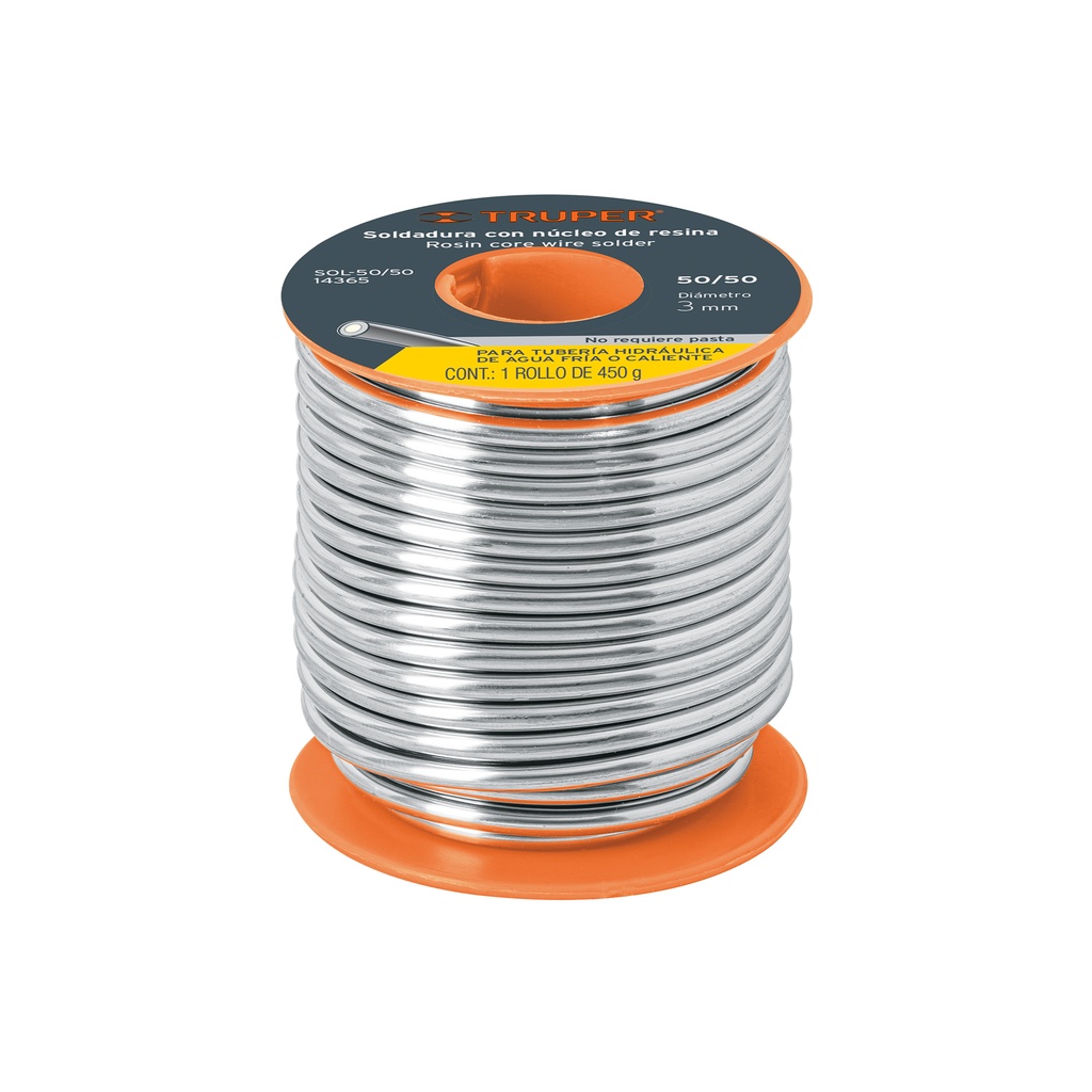 Soldadura 50/50 para tubería hidráulica, 450 g, SOLDAFÁCIL