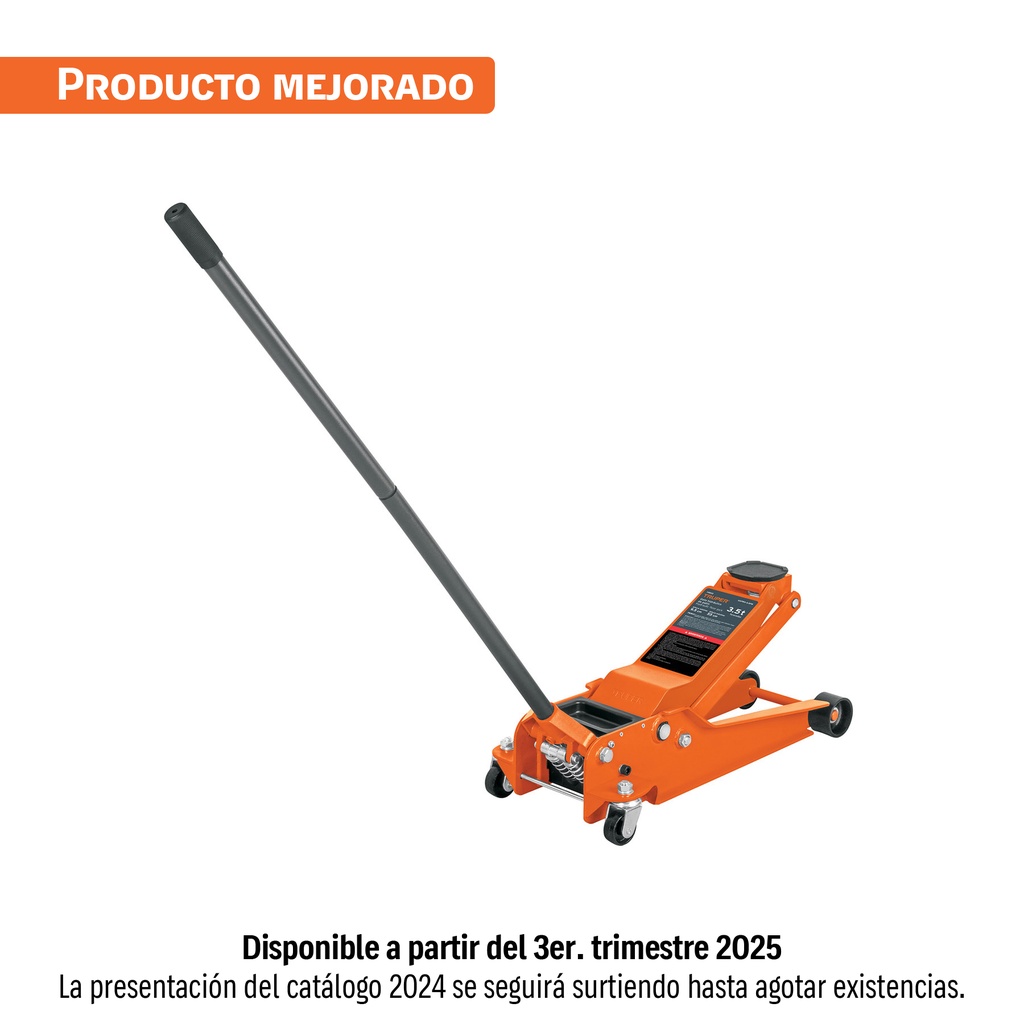 Gato hidráulico profesional de patín,3.5t, elevación rápida