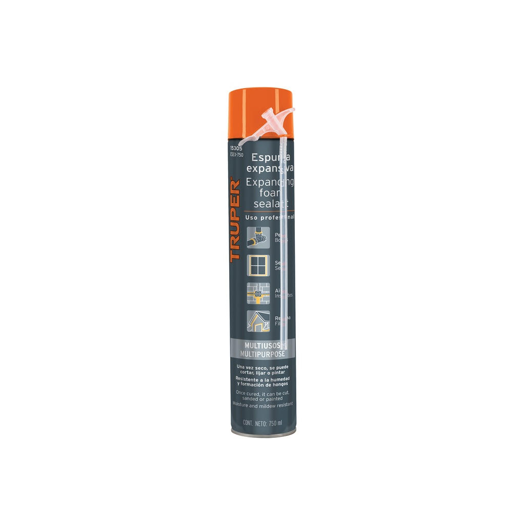 Espuma expansiva de poliuretano, 750 ml, TRUPER