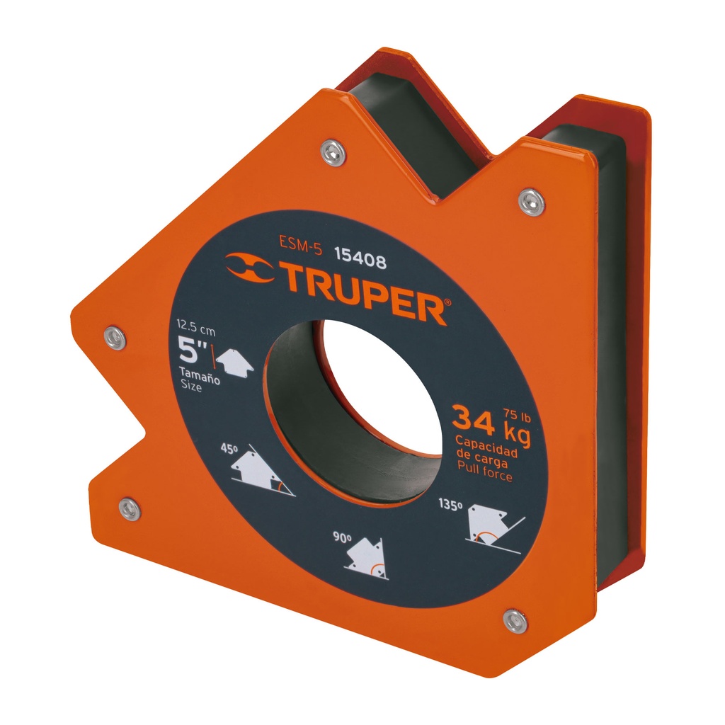 Escuadra magnética para soldar de 5', carga 34 kg, TRUPER