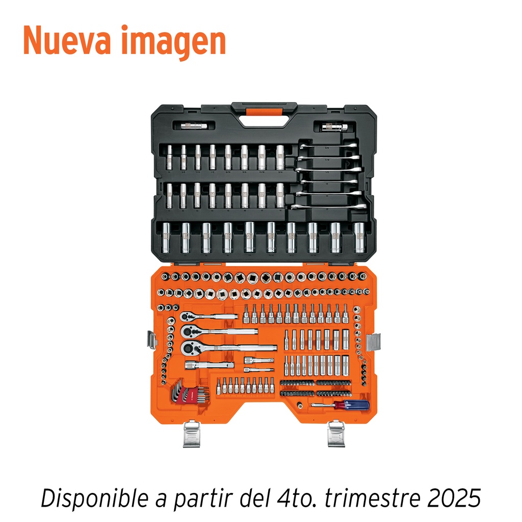 Juego 217 herramientas 1/4', 3/8' y 1/2' std y mm p/mecánico