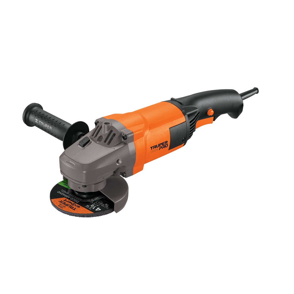 Esmeriladora angular 4-1/2', 1300W, TRUPER PRO