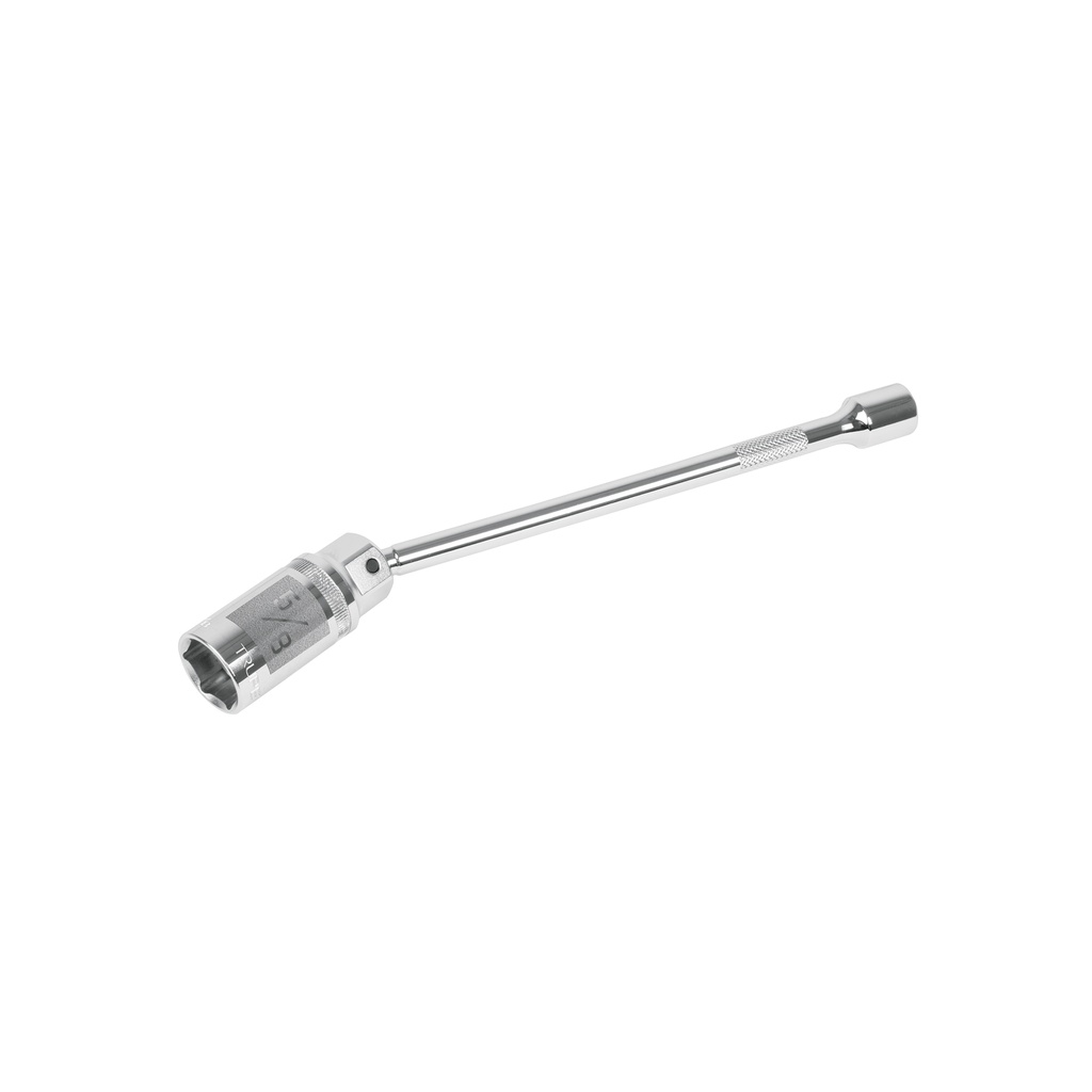 Dado p/bujías cuadro 3/8' articulado 5/8', extensión 10'