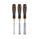 Juego de 3 formones mango Comfort Grip, TRUPER