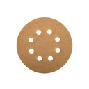 Paquete con 5 discos de lija 5' grano 80, 8 perforaciones