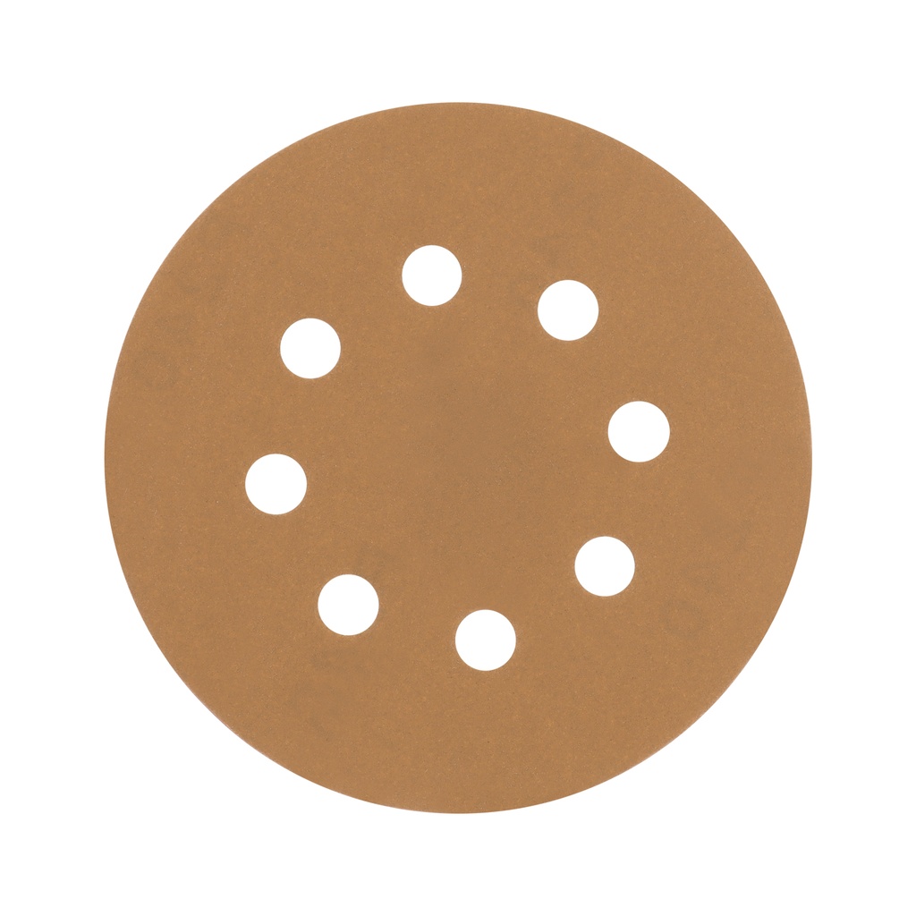 Paquete con 5 discos de lija 5' grano 180, 8 perforaciones