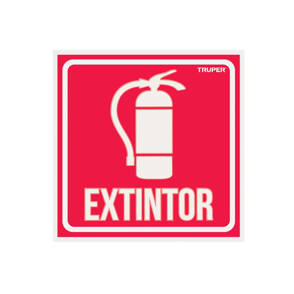 Letrero de señalización 'EXTINTOR', 19 x 19 cm, TRUPER