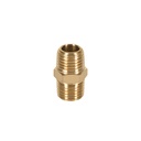 Niple de latón, macho-macho, cuerda 1/4' NPT, TRUPER