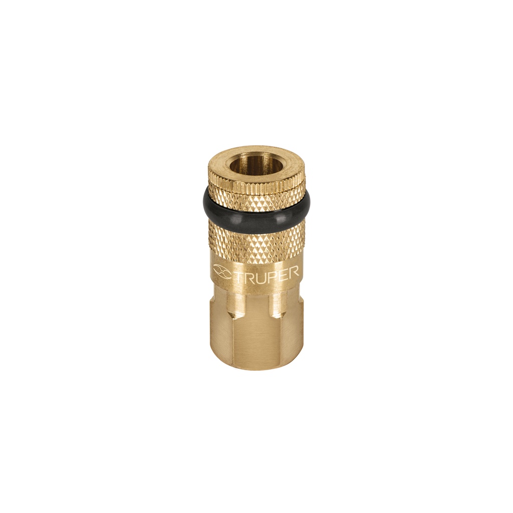 Cople rápido de latón, hembra, cuerda 1/4' NPT, TRUPER