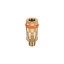 Cople rápido de latón, macho, cuerda 1/4' NPT, TRUPER