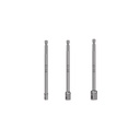 Juego de 3 adaptadores largos para dados de 1/4, 3/8 y 1/2'