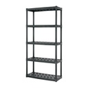 Estante plástico uso rudo 5 rep/cap. 70 Kg, 185x43x91,TRUPER