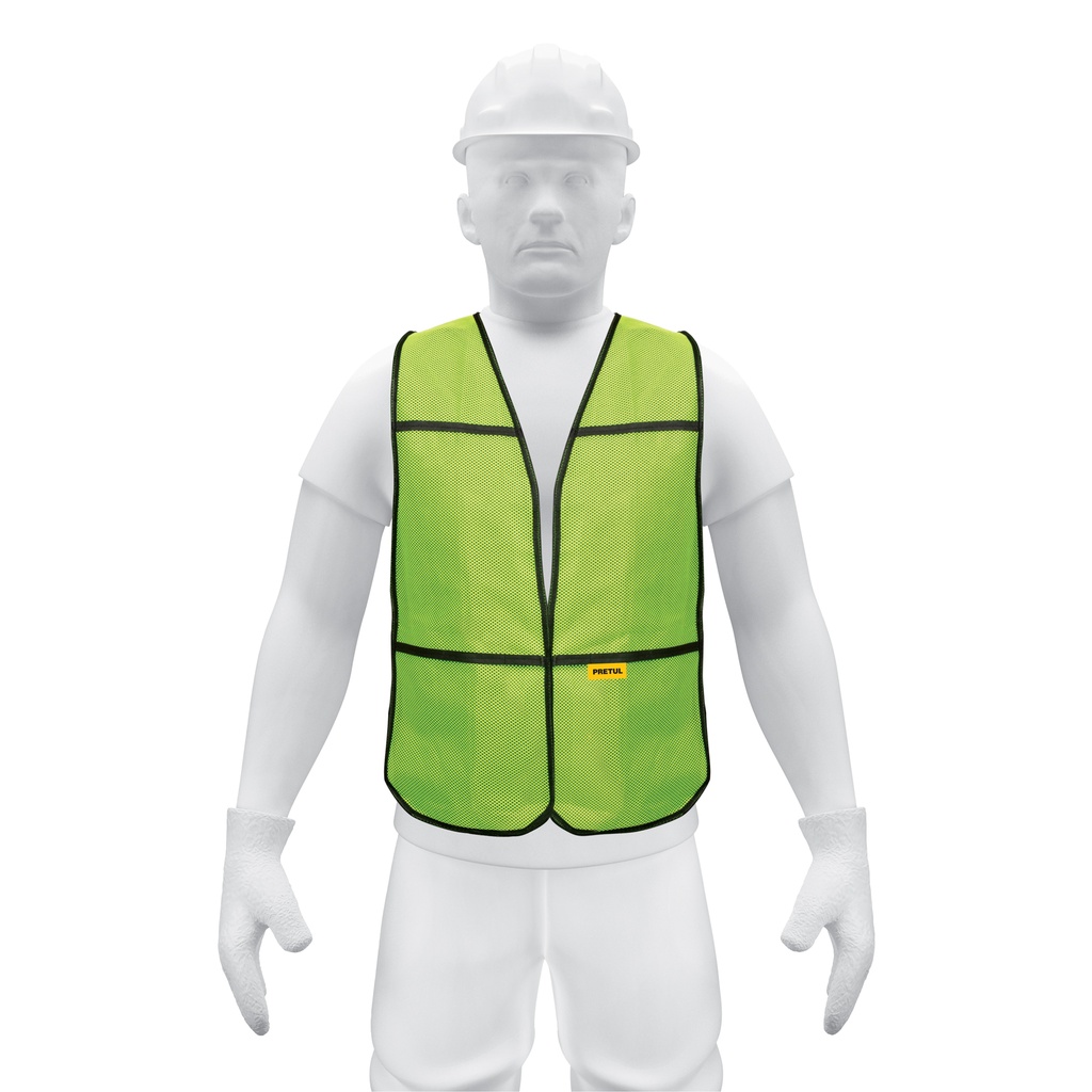 Chaleco de seguridad, uso de día, verde, PRETUL