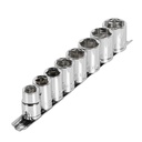Juego de 8 dados cuadro 1/2' mm, PRETUL