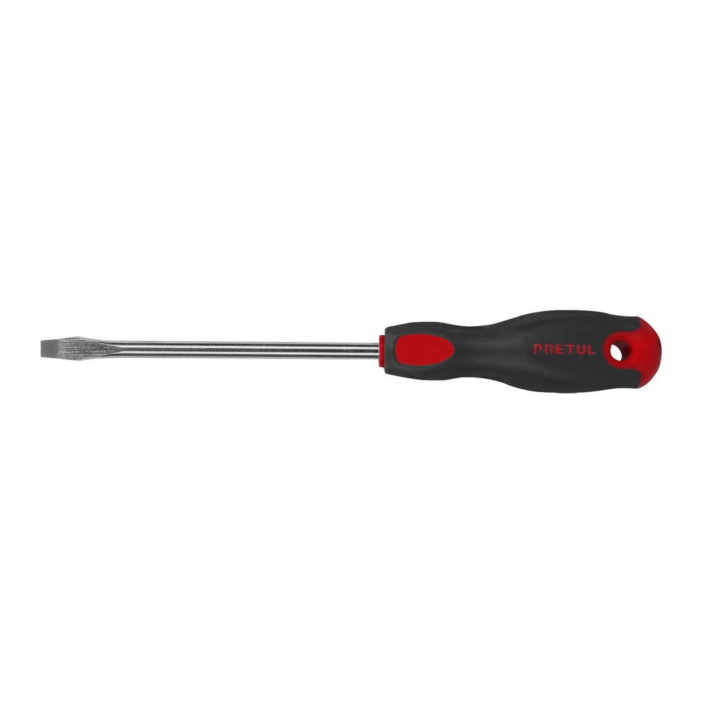 Desarmador plano 5/16' x 6' mango Comfort Grip, PRETUL