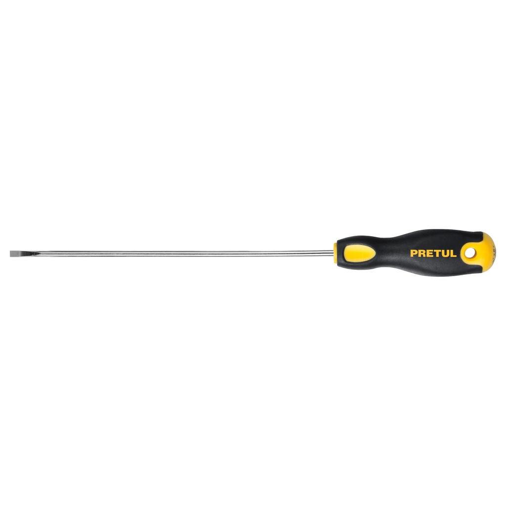 Desarmador cabinet 1/8 x 6' mango Comfort Grip, PRETUL