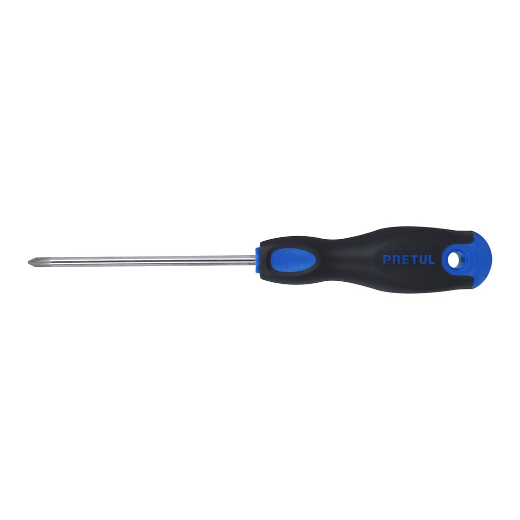 Desarmador de cruz 3/16' x 4' mango Comfort Grip, PRETUL