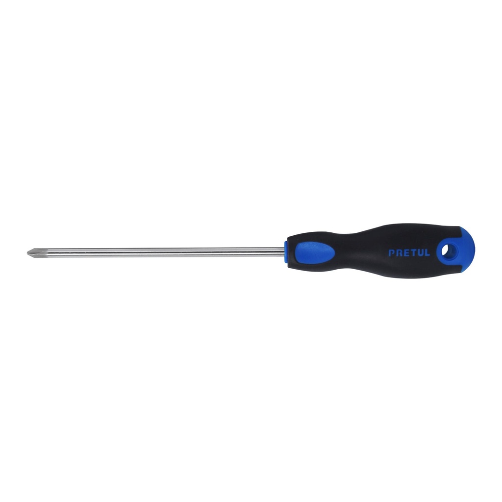 Desarmador de cruz 1/4' x 6' mango Comfort Grip, PRETUL