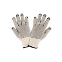 Guantes de algodón con puntos de PVC en palma y dorso,PRETUL
