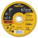 Disco Tipo 41 de 7' x 2 mm corte fino de metal, PRETUL