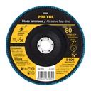 Disco laminado 7', grano 80 centro 7/8', fibra, PRETUL