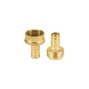Juego conectores 1/2' macho/hembra de latón laminado, PRETUL