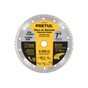 Disco de diamante de 7' x 1.6 mm, rin turbo, PRETUL