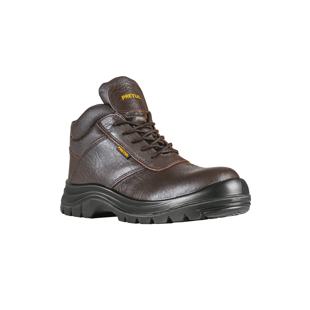 Bota de seguridad café, #24, casquillo de poliamida, PRETUL