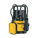 Bomba sumergible plástica, 1/2 HP para agua limpia, PRETUL