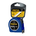 Flexómetro azul 5.5 m cinta 25 mm, en tarjeta, PRETUL