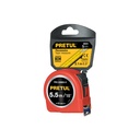 Flexómetro rojo 5.5 m cinta 25 mm, en tarjeta, PRETUL