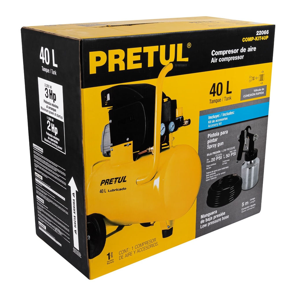 Caja de empaque de repuesto para COMP-KIT40P, PRETUL