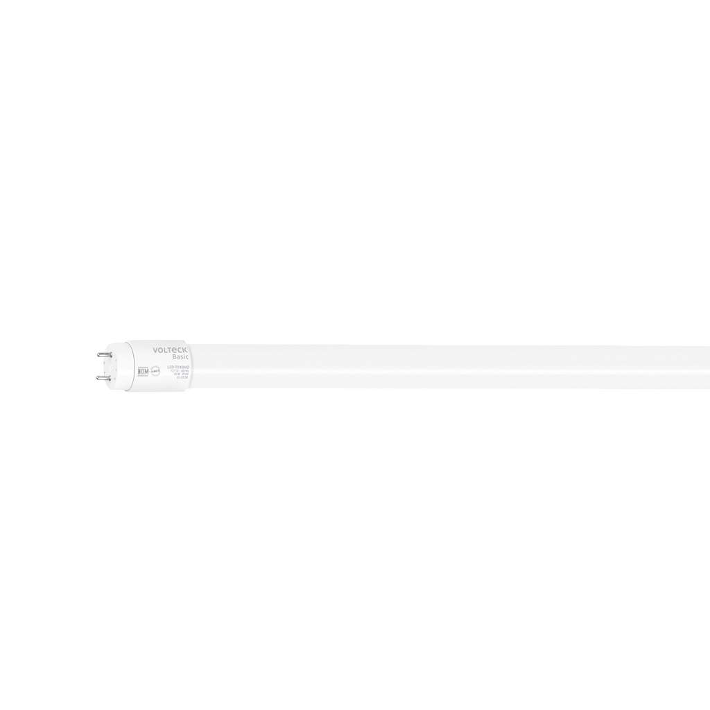 Tubo LED T8 18W G13, 6500K blanca fría, opalino, BASIC