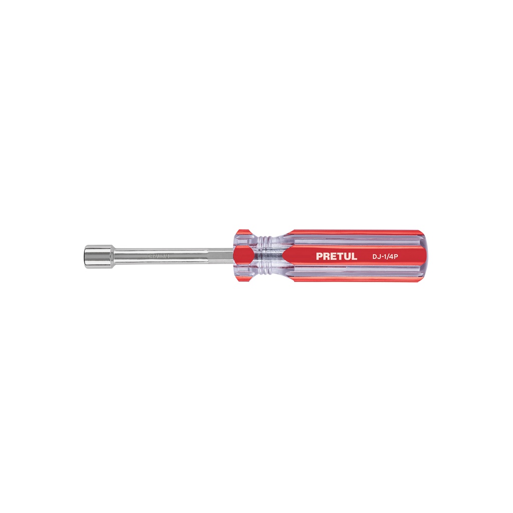 Desarmador de caja 1/4' mango de PVC, PRETUL