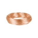 Metro de cable desnudo de cobre calibre 12 AWG, rollo 100 m