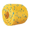Metro de cuerda amarilla de polipropileno 10 mm, rollo 22m