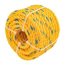 Metro de cuerda amarilla de polipropileno 11 mm, rollo 18m