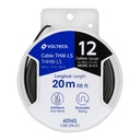 Carrete con 20 m de cable THHW-LS 12 AWG negro, VOLTECK