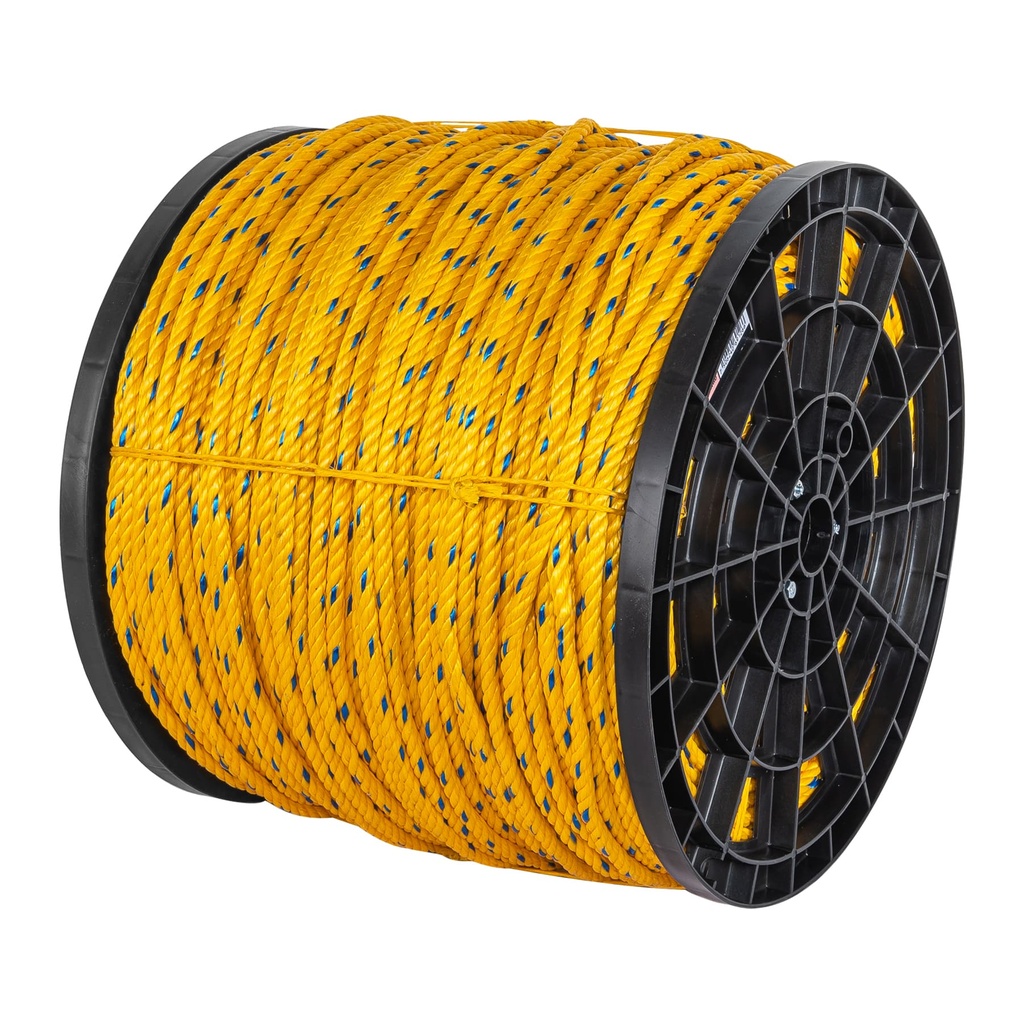 Metro de cuerda amarilla de polipropileno 10mm, carrete 440m