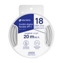 Carrete con 20 m cordón dúplex flexible SPT 18 AWG, VOLTECK