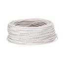 Rollo de 100 metros de cable THW CCA 14 AWG blanco, BASIC