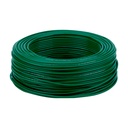 Rollo de 100 metros de cable THW CCA 14 AWG verde, BASIC