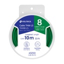 Carrete con 10 m de cable THHW-LS 8 AWG verde, VOLTECK
