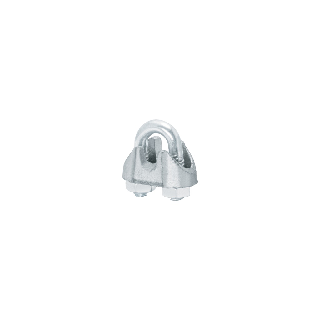 Bolsa c/100 nudos (perros) de hierro p/cable de 1/8', FIERO