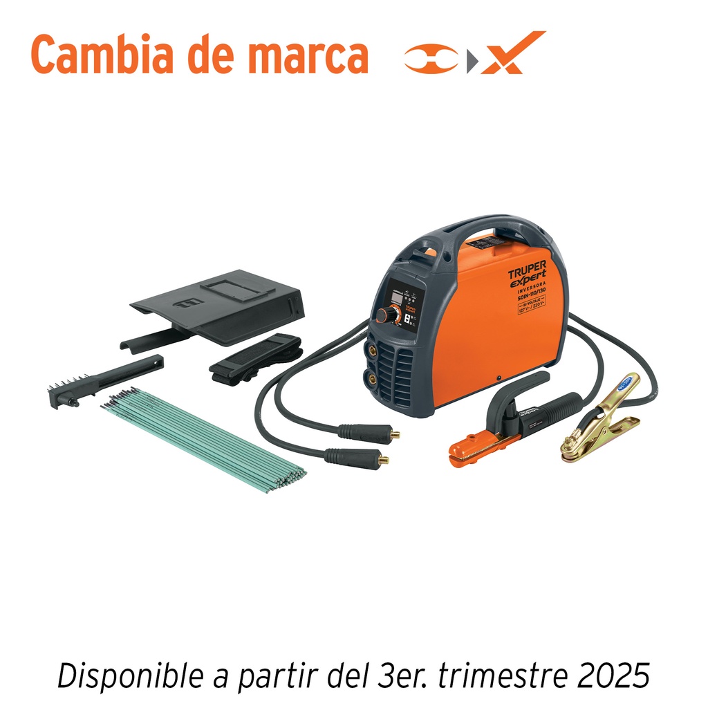 Soldadora inversora 130A, bi-voltaje 127/220V, TRUPER EXPERT