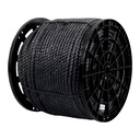 Kilo de cuerda negra de polipropileno 16 mm, carrete 30kg