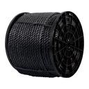 Kilo de cuerda negra de polipropileno 19 mm, carrete 30kg