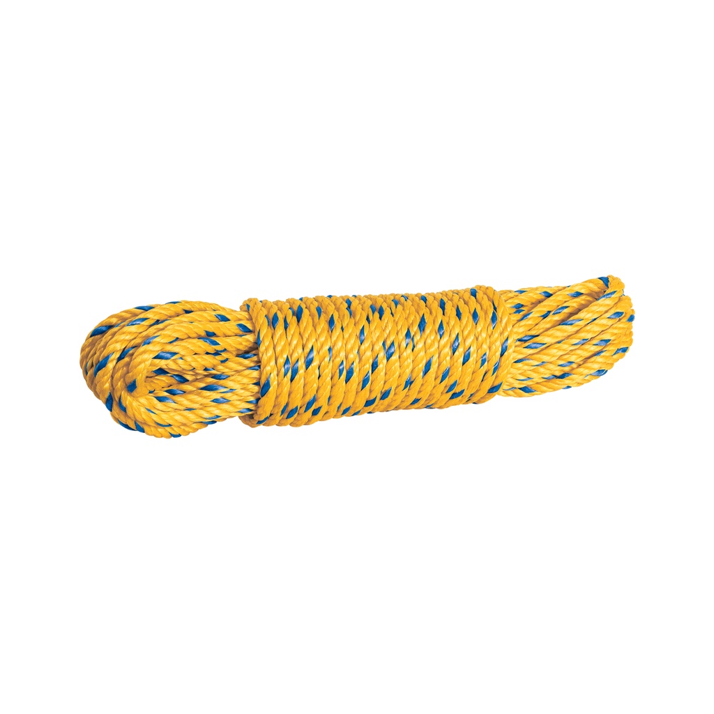 Madeja de cuerda amarilla de polipropileno 6mm, 15m, FIERO