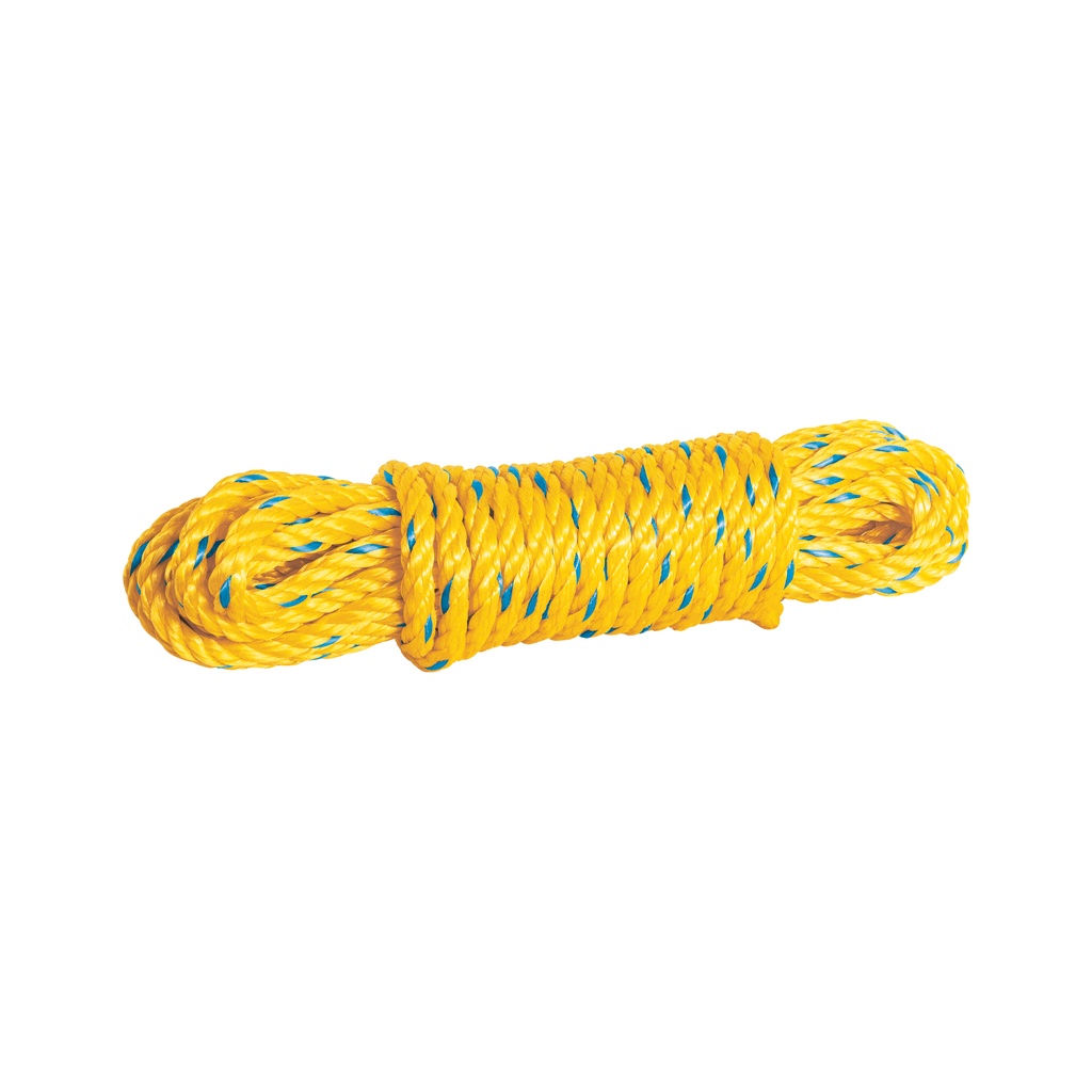 Madeja de cuerda amarilla de polipropileno 8mm, 10m, FIERO